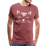 Katze Männer Premium T-Shirt - washed Burgundy