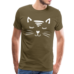 Katze Männer Premium T-Shirt - Khaki