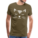 Katze Männer Premium T-Shirt - Khaki