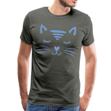 Katze Männer Premium T-Shirt - Asphalt