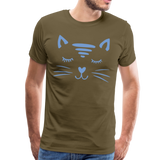 Katze Männer Premium T-Shirt - Khaki