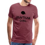 Bräutigam Gang Männer Premium T-Shirt - Bordeauxrot meliert