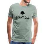 Bräutigam Männer Premium T-Shirt - Graugrün