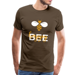 Bee Happy Männer Premium T-Shirt - Edelbraun
