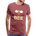 Bee Happy Männer Premium T-Shirt - washed Burgundy