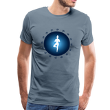 Yoga Männer Premium T-Shirt - Blaugrau