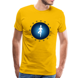 Yoga Männer Premium T-Shirt - Sonnengelb