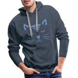 Katze Men’s Premium Hoodie - Jeansblau