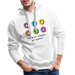 Donut Worry Be Happy Men’s Premium Hoodie - Weiß