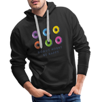 Donut Worry Be Happy Men’s Premium Hoodie - Schwarz