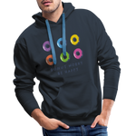 Donut Worry Be Happy Men’s Premium Hoodie - Navy