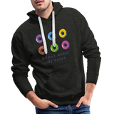 Donut Worry Be Happy Men’s Premium Hoodie - Anthrazit