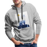 Wolf Men’s Premium Hoodie - Grau meliert