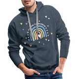 Follow The Rainbow Men’s Premium Hoodie - Jeansblau