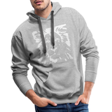 Löwe Men’s Premium Hoodie - Grau meliert