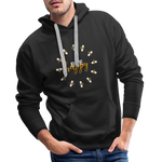 Bee Happy Men’s Premium Hoodie - Schwarz