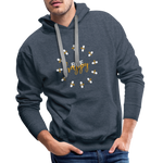 Bee Happy Men’s Premium Hoodie - Jeansblau