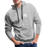 Hase Men’s Premium Hoodie - Grau meliert