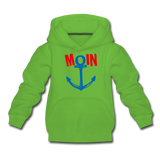 Moin Kinder Premium Hoodie - Hellgrün