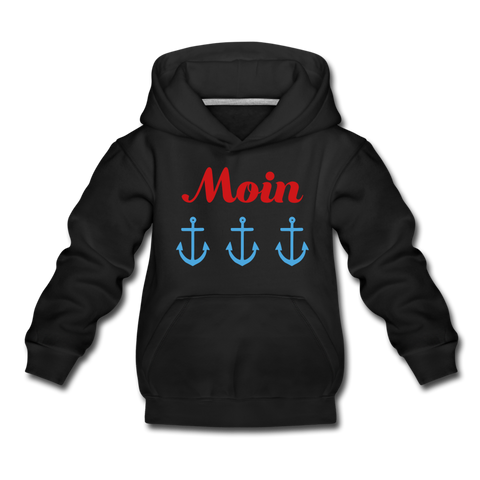 Moin Kinder Premium Hoodie - Schwarz