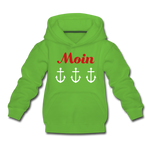 Moin Kinder Premium Hoodie - Hellgrün