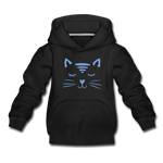 Katze Kinder Premium Hoodie - Schwarz