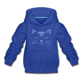 Katze Kinder Premium Hoodie - Royalblau