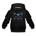 Katze Kinder Premium Hoodie - Anthrazit