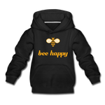 Bee Happy Kinder Premium Hoodie - Schwarz