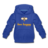 Bee Happy Kinder Premium Hoodie - Royalblau