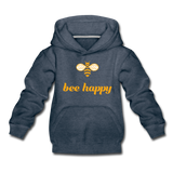 Bee Happy Kinder Premium Hoodie - Jeansblau