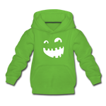 Halloween Monster Kinder Premium Hoodie - Hellgrün