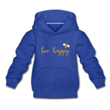 Bee Happy Kinder Premium Hoodie - Royalblau