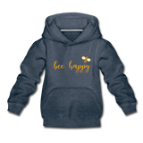 Bee Happy Kinder Premium Hoodie - Jeansblau