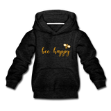 Bee Happy Kinder Premium Hoodie - Anthrazit