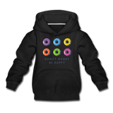 Donut Worry Be Happy Kinder Premium Hoodie - Schwarz