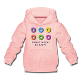 Donut Worry Be Happy Kinder Premium Hoodie - Kristallrosa