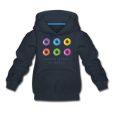 Donut Worry Be Happy Kinder Premium Hoodie - Navy