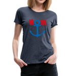 Moin Frauen Premium T-Shirt - Blau meliert