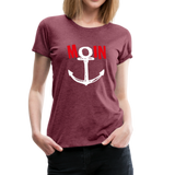 Moin Frauen Premium T-Shirt - Bordeauxrot meliert