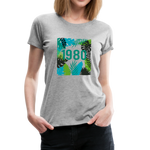 1980 Frauen Premium T-Shirt - Grau meliert