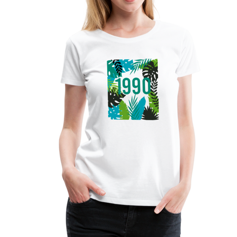 1990 Frauen Premium T-Shirt - Weiß