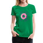 Donut Worry Be Happy Frauen Premium T-Shirt - Kelly Green