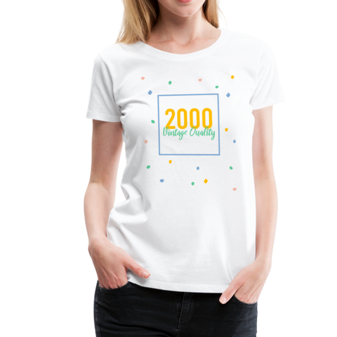 2000 Frauen Premium T-Shirt - Weiß