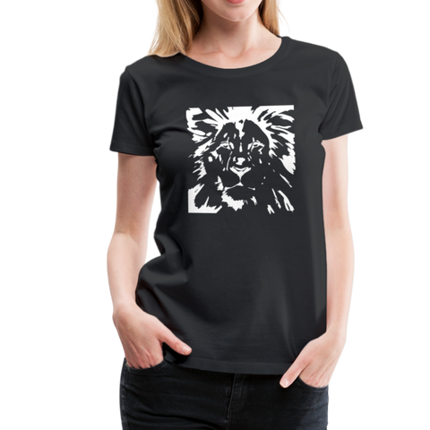 Löwe Frauen Premium T-Shirt - Schwarz