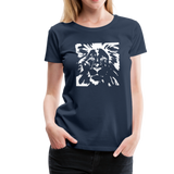 Löwe Frauen Premium T-Shirt - Navy