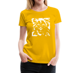 Löwe Frauen Premium T-Shirt - Sonnengelb