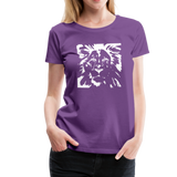 Löwe Frauen Premium T-Shirt - Lila