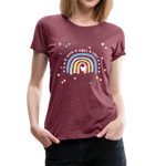 Good Vibes Only Frauen Premium T-Shirt - Bordeauxrot meliert