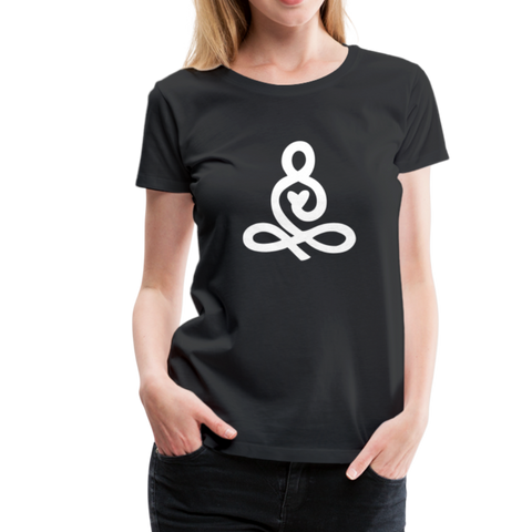 Yoga Frauen Premium T-Shirt - Schwarz